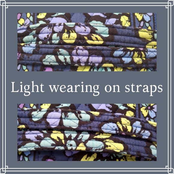 Vera Bradley Small Tote Purse Bag Handbag in Indigo Pop Retired Blue Pattern - Picture 4 of 16